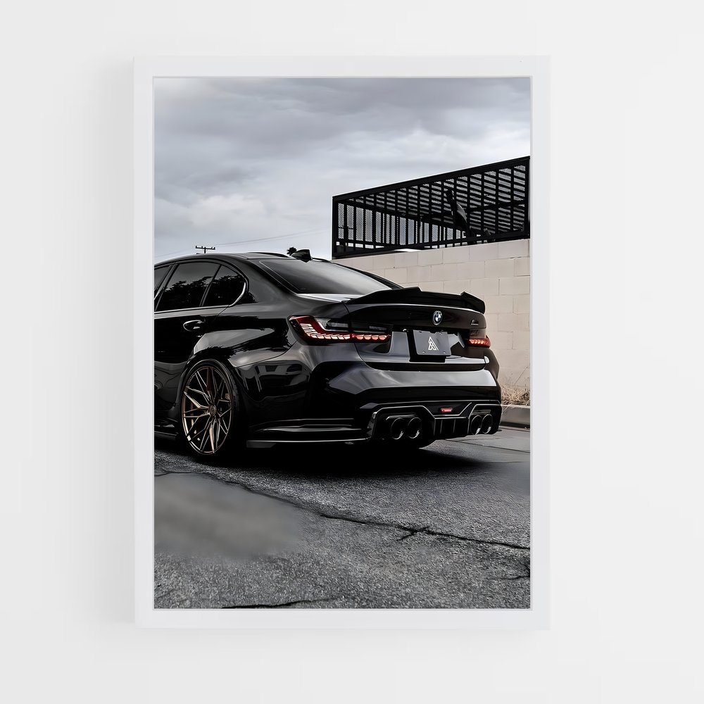 Poster Noir Élitiste – affiche BMW (vue 3)